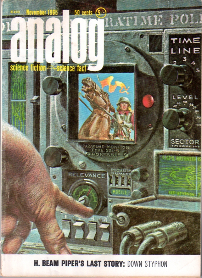 Down Styphon! by H. Beam Piper, original Analog edition cover illustration by Kelly Freas, 1965