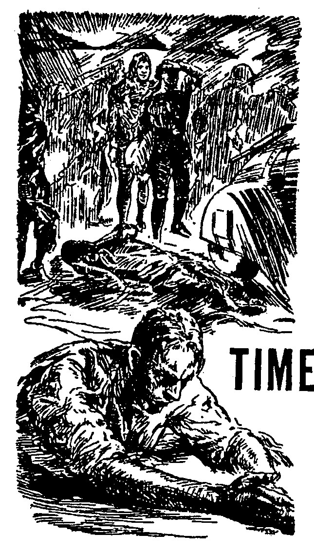 Image - Time and Time Again by H. Beam Piper, original Astounding interior illustration by Vincent Napoli, April 1947